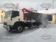 купить кран манипулятор Isuzu нарощенные борта КМУ Fassi F65 цена производства