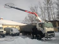 купить кран манипулятор Isuzu нарощенные борта КМУ Fassi F65 цена производства