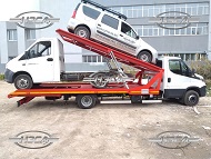 купить Эвакуатор-Автовоз КАМАЗ-4308 со сдвижной платформой и прицепом цена производства
