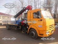 купить Эвакуатор КАМАЗ 5308 сдвижная платформа борт КМУ цена производство