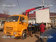 купить Эвакуатор КАМАЗ 5308 сдвижная платформа борт КМУ цена производство