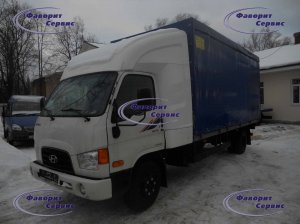 фургон HYUNDAI HD-78 удлиненный, тент, каркас, ворота, со спальником