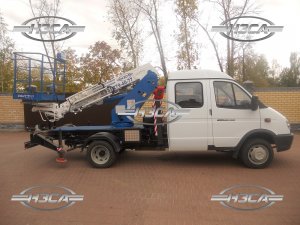 Автовышка на базе ГАЗ-33023 ФЕРМЕР со сдвоенной кабиной