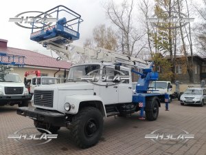 Автовышка (АГП) на базе ГАЗ-33088, двухрядная кабина, высотой подъема 22 метра