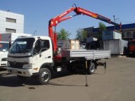 HINO-300, бортовой с краном-манипулятором / КМУ